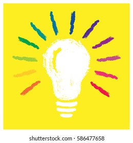 Concept dry brush lamp illustration