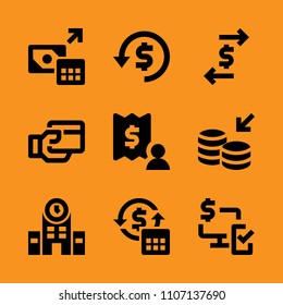 concept, earnings, white and human icon set. Vector illustration for web and design.