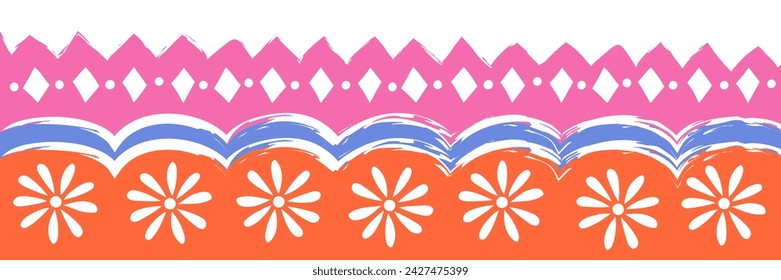 Concept of Easter egg pattern. Abstract panoramic header. Vector illustration