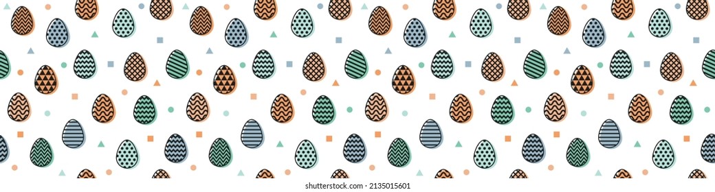 Concept of an Easter eggs. Wallpaper concept. Banner. Vector