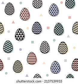 Concept of an Easter pattern with colourful eggs. Wallpaper concept. Vector