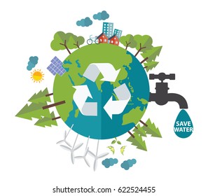concept of eco friendly and save the earth