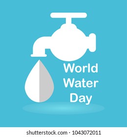 Concept of eco and world water day. illustration vector