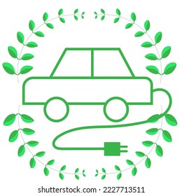 concept of ecological car, conscience with the environment