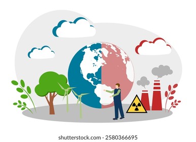 The concept of ecological disaster, green energy, nuclear energy and nature protection