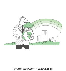 The concept of ecology. Ecology of the planet. Save the planet.