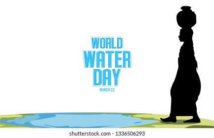 concept of ecology and world water day. Paper art and digital craft style