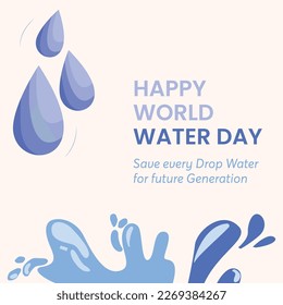 Concept of ecology and world water day  Themes, History, and Celebrations