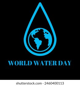 concept of ecology and world water day. Globe Concept design for banner poster. Water day creative. water splash vector illustration. Saving water and world environment.