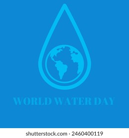 concept of ecology and world water day. Globe Concept design for banner poster. Water day creative. water splash vector illustration. Saving water and world environment.