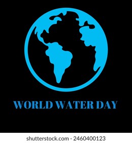 concept of ecology and world water day. Globe Concept design for banner poster. Water day creative. water splash vector illustration. Saving water and world environment.