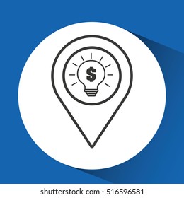 concept e-commerce idea bulb graphic vector illustration eps 10