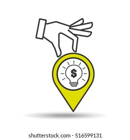 concept e-commerce idea bulb graphic vector illustration eps 10