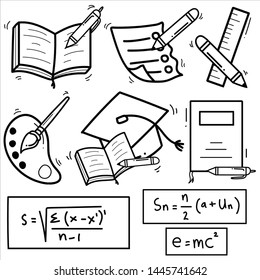 Concept of education. Back to school concept doodle background - Vector