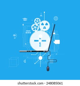 The concept of education, development and science.