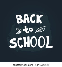 Concept of education. Doodle school symbols with Back to School lettering. Design element for posters, leaflets or booklets. Hand drawn style.