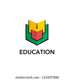The concept of education. Education icon logo. Vector illustration.