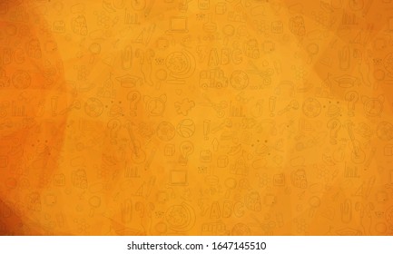 Concept of education. School background with hand drawn school supplies art design vector.