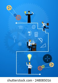 The concept of education, science and knowledge. vector