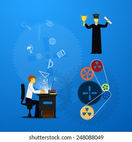 The concept of education, science and knowledge. vector