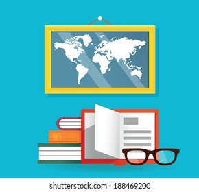 Concept of education and science - vector illustration