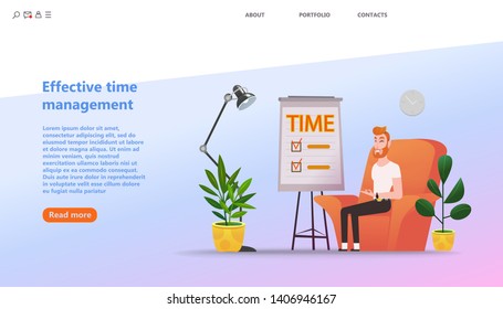 Concept Effective time management, planning training activities. Times is money. Business and management, time is money, Deadline, organization, working time. Time management planning
