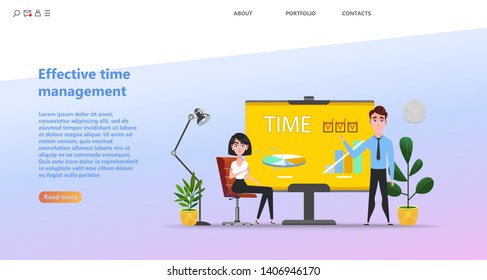 Concept Effective time management, planning training activities. Times is money. Business and management, time is money, Deadline, organization, working time. Time management planning