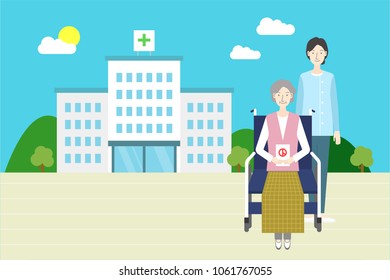 Concept of election. Voting methods for people in hospital.