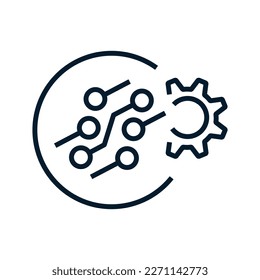 The concept of electronic maintenance. vector icon isolated on white background.