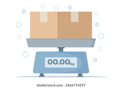 concept of electronic scales, measuring the weight of goods, scales for weighing products, electronic scales for kitchen product scales isolated on a white background.