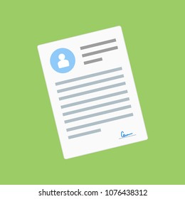 The concept of electronic signatures. Design in flat style. Vector illustration.