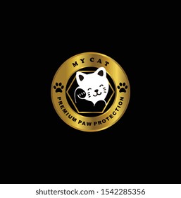 the concept of an elegant gold logo