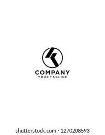 the concept of an elegant logo with the concept of the letter K with a circular circle that adds to the attractiveness of your company