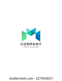 the concept of an elegant logo with the concept of the letter M with a triangular style becomes very elegant which adds to the attractiveness of your company