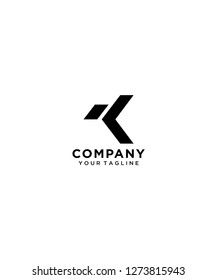 The concept of an elegant logo with the concept of a modern letter k with black that adds to the attractiveness of your company
