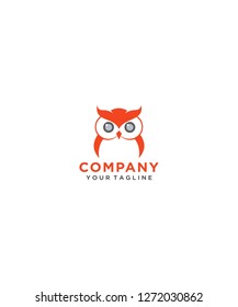the concept of an elegant logo with the concept of an owl logo with a very elegant and modern orange color that adds to the attractiveness of your company