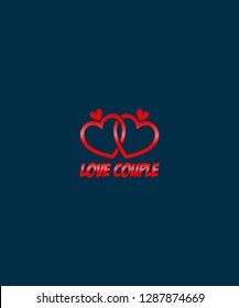 the concept of an elegant logo with the symbol of the 2 love couple with elegant colors adds to your appeal