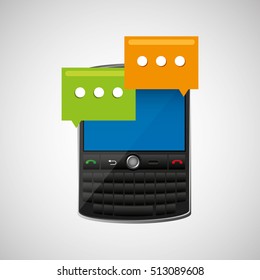 concept email cellphone chat bubble icon vector illustration eps 10