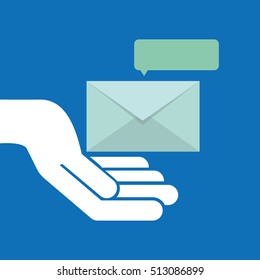 concept email message chat icon vector illustration eps 10