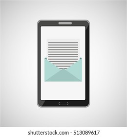 concept email message smartphone icon vector illustration eps 10