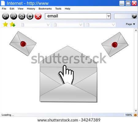 concept of e-mail , vector