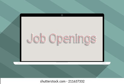 Concept for employment,  job searching and unemployment. Flat design illustration.