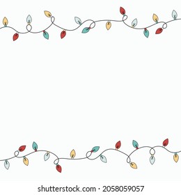 Concept of an empty background with festive lights. Christmas design. Vector