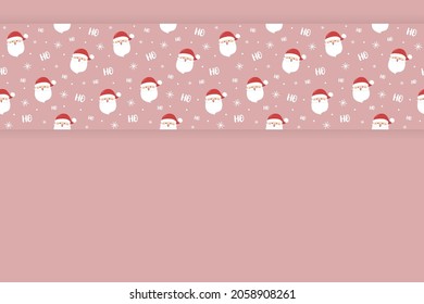 Concept of an empty background with funny Santa Claus. Christmas design. Vector