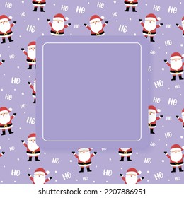 Concept of an empty background with funny Santa Claus. Christmas design. Vector