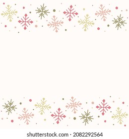 Concept of an empty background with snowflakes. Christmas design. Vector