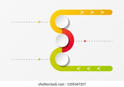 Concept of empty company timeline with copyspace. Vector.