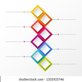 Concept of empty infograph template. Vector.