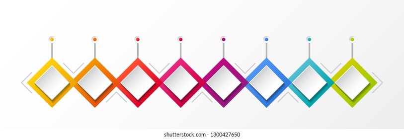 Concept of empty infographic with rhombus icons. Vector.