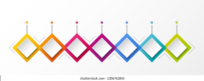 Concept of empty infographic with rhombus icons. Vector.
